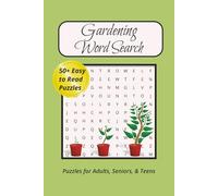 Gardening Word Search Puzzle Book: Word Searches with Easy to Read Print about Gardening, Plants, Growing and More | 6x9 inches, 110 pages | 50+ Puzzles ... Gift
