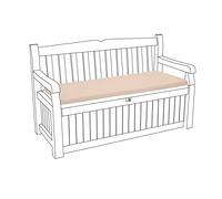 Gardenista Cuscino per Sedile da Giardino | Cuscino per Panca 2-3 Posti per Interni/Esterni | Resistente all'acqua Cuscino per Panchina | Cuscini Panca con Imbottitura in Schiuma128x50cm (Pietra)