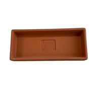 GARDENITALIA Garden Italia Vasi Sottovaso Rettangolare in Resina LRT52 cm. Interno 45 x 16 in Resina Colore Terracotta Made in Italy per Esterni - infrangibile - Resistente al Gelo