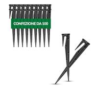 GARDENIX® 100 pezzi WirePEG picchetti di fissaggio per cavo perimetrale per rasaerba robotizzati compatibile con Gardena Husqvarna Worx Bosch