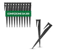 GARDENIX® 200 pezzi WirePEG picchetti di fissaggio per cavo perimetrale per rasaerba robotizzati compatibile con Gardena Husqvarna Worx Bosch
