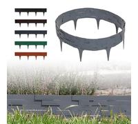 GARDENIX 3,16 m bordo effetto pietra per aiuole contorno aiuola Prato Giardino Palizzata recinzione per aiuole Grigio