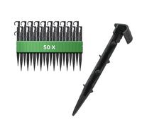 GARDENIX Ancoraggio per tubo da giardino, 50 pezzi - Ancoraggio di fissaggio per tubo antigoccia, irrigazione picchetto - Ø 16 mm - Tubo di perla, forcella stabile e infrangibile, lunga durata,