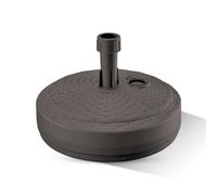 GARDENIX Base per ombrellone, Rotondo, Marrone, Effetto Rattan, in plastica, riempibile con Sabbia, Acqua, Ghiaia in Giardino, Spiaggia, terrazza, ombrellone