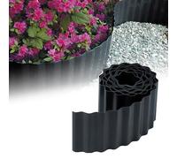 GARDENIX Bordo per Aiuola Ondulato Bordo per Aiuola Bordo per Prato Bordo per Aiuola in Plastica Lunghezza 9 m, Altezza 10 cm, Antracite