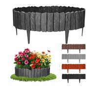 GARDENIX Bordo per aiuole, 2,3 m, effetto legno (antracite)