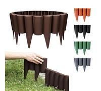 GARDENIX - Bordo per aiuole, Effetto Legno, 2,5 m Marrone