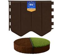 GARDENIX Bordo per aiuole facile da installare, in plastica, marrone, 1,45 m, senza scavo, in plastica riciclata, flessibile e durevole, prodotto nell'Unione Europea