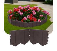 GARDENIX Bordo per aiuole facile da installare, in plastica, marrone, 20,6 m, senza scavo, in plastica riciclata, flessibile e durevole, prodotto nell'Unione Europea