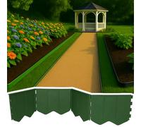 GARDENIX Bordo per aiuole facile da installare, in plastica verde, 20,6 m, senza scavo, in plastica riciclata, flessibile e durevole, prodotto nell'Unione Europea