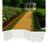 GARDENIX Bordo per prato, facile da installare, grigio chiaro, in plastica, 20,6 m, senza scavo, bordo per aiuole in plastica in materiale riciclato, flessibile e durevole, prodotto nell'Unione