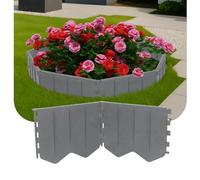 GARDENIX Bordo per prato, facile da installare, grigio, plastica, 5,15 m, bordatura per aiuole senza scavo, in plastica riciclata, flessibile e durevole, prodotto nell'Unione Europea