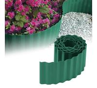GARDENIX Bordo per aiuola ondulato Bordo per aiuola Bordo per prato Bordo per aiuola in plastica Lunghezza 9 m, Altezza 10 cm, Verde