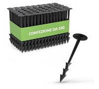 GARDENIX Gardena a Partire da 100 Pezzi TerraPEG XL Estremamente Stabile Ancoraggio a Terra per Terreni duri picchetti per Giardino vlies Sandkastenabdedekor Erbacce vlies Talpe telone Multiuso