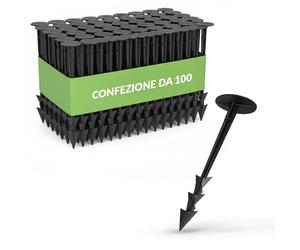 GARDENIX Gardena a Partire da 100 Pezzi TerraPEG XL Estremamente Stabile Ancoraggio a Terra per Terreni duri picchetti per Giardino vlies Sandkastenabdedekor Erbacce vlies Talpe telone Multiuso