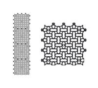 GARDENIX Griglia per prato, 4 pezzi, 50 x 50 cm, 1,00 m², a nido d'ape per prato, in ghiaia, colore nero