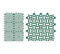 GARDENIX Griglia per prato, 6 pezzi, 50 x 50 cm, 1,50 m², a nido d'ape per prato, in ghiaia, verde