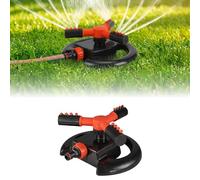 GARDENIX Irrigatore per prato girevole a 3 bracci, nero/arancione, connessione rapida Click-Lock, copertura fino a 85 m²