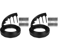 GARDENIX LineBORDER - Bordo flessibile in plastica, 20 ancore, lunghezza 10 m, altezza 6 cm, colore nero… (Confezione da 2)