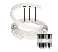 GARDENIX LineBORDER - Bordo flessibile in plastica, 20 picchetti, lunghezza 10 m, altezza 4 cm, colore grigio chiaro