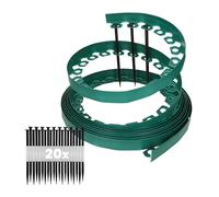 GARDENIX LineBORDER flessibile in plastica Bordo per prato in, 20 ancoraggi a terra, lunghezza 10 m, altezza 4 cm, Verde