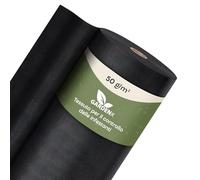 GARDENIX Tessuto Non Tessuto Anti-Erbacce, permeabile all'Acqua, 50 g/m², Nero, Resistente ai Raggi UV, 1,6 x 50 m (80 m²), per aiuole Rialzate, Protezione dalle Erbacce, per Giardino, aiuole