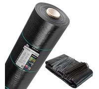GARDENIX Tessuto non tessuto per erbacce con 50 ancore, 32 m² (1,6 m x 20 m), permeabile all'acqua 110 g/m², nero, resistente ai raggi UV, protezione dalle erbacce, tessuto sottoscocca