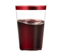 Gardenlovers 50 bicchieri in plastica, 350 ml, riutilizzabili, per feste, matrimoni, picnic, feste, campeggio, compleanno, colore rosso