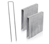 GardenMate 100 picchetti di ancoraggio zincati in filo di acciaio, 200 mm di lunghezza, 25 mm di larghezza, Ø 3,8 mm, testa piatta - Per terreni duri e morbidi