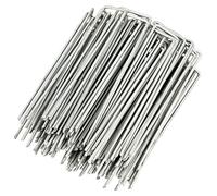 GardenMate 100x Picchetti per Fissaggio a Terra di Filo d’Acciaio, Galvanizzati, Lunghezza 150 mm, Larghezza 25 mm, Spessore Filo d’Acciaio 2,9mm, Testa Piatta