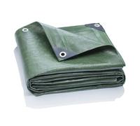 GardenMate 3m x 4m Teloni Protettivi Premium 200 g/m² Telone di Tessuto per Coprire, Proteggere, Telone per Barche - Verde, Alta Qualità