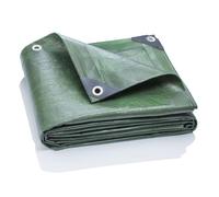 GardenMate 3m x 6m Telone in tessuto HOME&GARDEN 140g/m2 Verde - Telone di copertura - Telone di protezione - Telone per barche