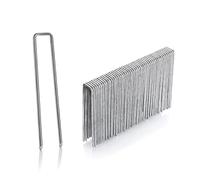 GardenMate 50 picchetti di ancoraggio zincati, lunghezza 100 mm, larghezza 13 mm, diametro 2,9 mm, ancoraggio di fissaggio al pavimento per il giardino in acciaio zincato, picchetti per il fissaggio