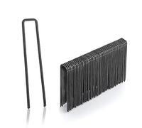 GardenMate 50 Picchetti per Fissaggio a Terra Non Zincati in Filo d’Acciaio Lunghezza 100 mm, Larghezza 13 mm, Diametro 2,9 mm