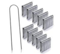 GardenMate 500x Picchetti per Fissaggio a Terra di Filo d’Acciaio, Lunghezza 150 mm, Larghezza 25 mm, Spessore Filo d’Acciaio 2,9mm