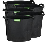 GardenMate Confezione da 5 vasi per piante da 11 litri/3 galloni con lati morbidi - Sacchetti per la coltivazione con morbida consistenza simile al feltro che promuove la potatura delle radici aeree