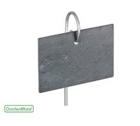 Gardenmate Set Di 10 Etichette Per Piante In Ardesia Con Sbarre Di Metallo - Stile Moderno
