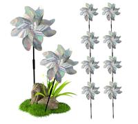 Gardens Windmills Bird Repellent Windmill 10Pcs Reflective Bird Deterrent Pinwheels Scarers for Home Patio scarers