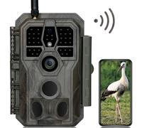 GardePro E8 Fotocamera da Caccia WiFi Bluetooth con App 64MP 1296P H.264 Vidéo Fototrappola Infrarossi Invisibili 0,1s Tempo di Attivazione, Visione Notturna Fino a 30m, No-Glow 940nm IR LEDs