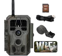 GardePro E8 Fototrappola WiFi Bluetooth con App, Scheda SD da 64 GB, 64MP 1296P H.264 Vidéo, Fototrappola Notturna, IP66 Foto Trappola per Animali, Visione Notturna Fino a 30m