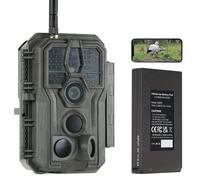 GardePro E8P Fotocamera da Caccia, WIFI, Batteria Ricaricabile da 8000mAh, 64MP 1296P, Animali Movimento Attivato Visione Notturna Esterna Fotocamera da Caccia App