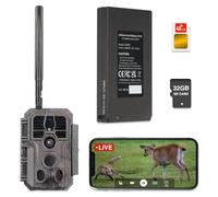 GardePro X50 Pro Max Fotocamera da Caccia 4G LTE con Streaming Live, Batteria Ricaricabile da 8000mAh, Scheda SD Integrata, 48MP 1296P, Animali Movimento Attivato Visione Notturna Esterna X50PLMB