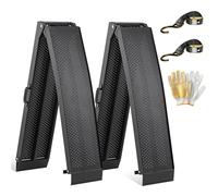 gardhom 2X Rampe per Auto Pieghevole 340Kg Alluminio Rampe di Carico Portatile 228x28x4.5cm Rampa Moto, Adatta A Tosaerba, Biciclette e Quad