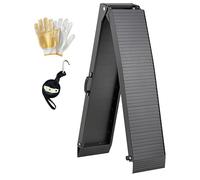 gardhom Rampe di Carico Durabile 340Kg 203X28X4.5cm Rampe per Auto Alluminio Pieghevole Rampe per Moto, Biciclette, Tagliaerba, Rimorchi