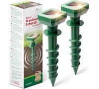 Gardigo® 2X Dissuasori per Talpe | Dispositivo Solare con Segnale Acustico | Copertura Fino a 700 m² | Frequenza a Intervalli | Antitalpa da Giardino | Impermeabile IPX4 | Scaccia Talpe