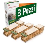 GARDIGO® 3x Trappole per Topi | Cattura Topi Vivi | Trappola per Topi