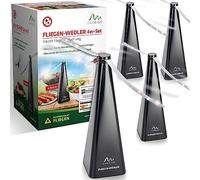 GARDIGO® 4x Scaccia Mosche | Ventilatore Anti Mosche | Scacciamosche da Tavolo con Gancio | Repellente Insetti dal Cibo | Antimosche per Casa, Picnic, Ristorante, Barbecue | Protezione contro Mosche