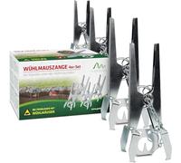 Gardigo® 4x Trappole per Talpe e Arvicole | Trappola per Talpe a Tenaglia con Porta Esca e Catena | Set Pinze per Talpe | Anti Talpe da Giardino | Scaccia Talpe | Acchiappa la Talpa | Anti Talpa