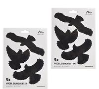GARDIGO® Adesivi per la Protezione degli Uccelli - 10 Pezzi | Pellicola per Vetri Finestre | Stickers Adesivi Anti Collisione per Uccelli | Adesivi Vetri | Adesivi Antisfondamento