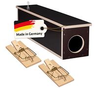 Gardigo® Box Contenitore in Legno + 2 Trappole per Ratti